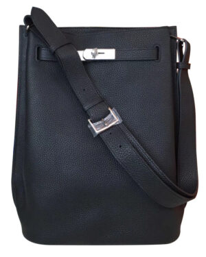 Hermes So Kelly Bag 22 Togo Leather Black