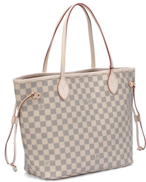 Louis Vuitton damier azur canvas neverfull MM N51107 White