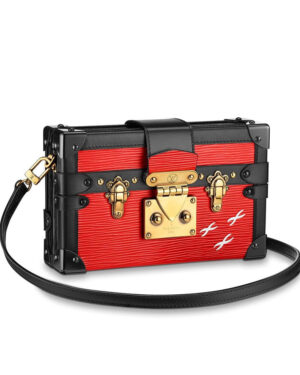 Louis Vuitton Monogram Petite Malle Tags M50013 Red