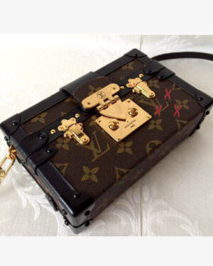 Louis Vuitton Monogram Petite Malle w Tags M50013 Brown
