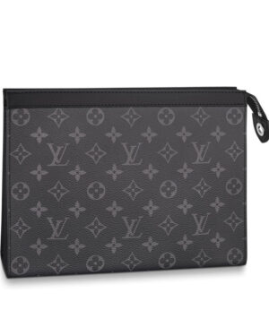Louis Vuitton Pochette Voyage MM Monogram Eclipse Travel Accessories M61692 Black