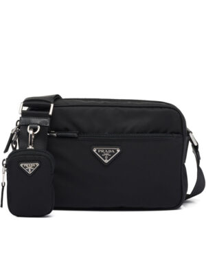 Prada Re-Nylon Shoulder Bag 1BC167 Black
