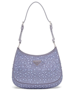 Prada Cleo Satin Bag With Appliques 1BC169 Purple