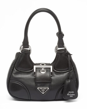 Prada Moon Padded Nappa-leather Bag 1BA381 Black