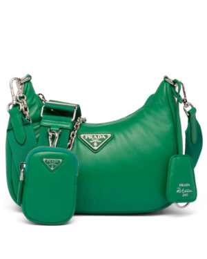 Prada Padded Nappa-leather Prada Re-Edition 2005 Shoulder Bag 1BH204 Green