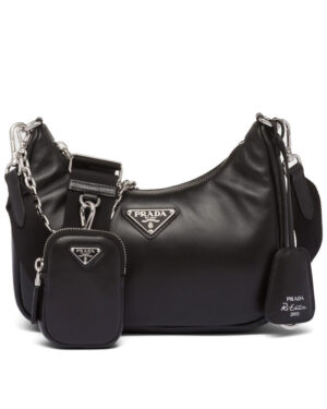 Prada Padded Nappa-leather Prada Re-Edition 2005 Shoulder Bag 1BH204 Black