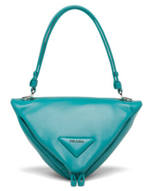 Prada Padded Nappa Leather Handbag 1BA315 Blue