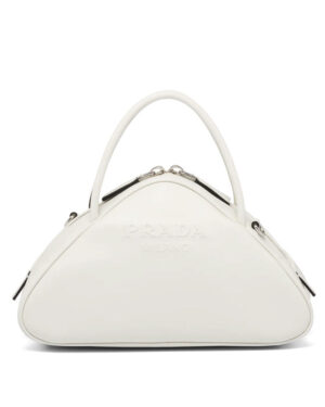 Prada Leather Prada Triangle Bag Cream