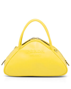 Prada Leather Prada Triangle Bag Yellow