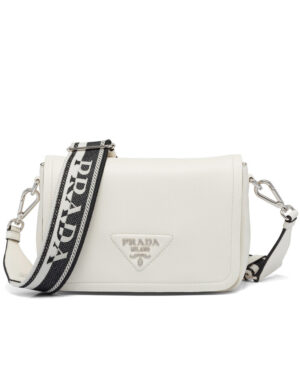 Prada Leather Shoulder Bag 1BD314 Cream