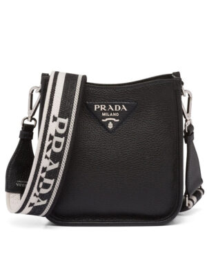 Prada Leather Mini Shoulder Bag 1BH191 Black