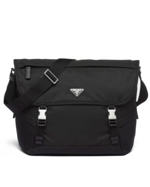 Prada Re-Nylon And Saffiano Shoulder Bag 2VD052 Black