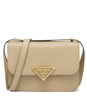 Prada Saffiano Leather Shoulder Bag Apricot