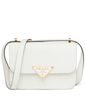 Prada Saffiano Leather Shoulder Bag Cream