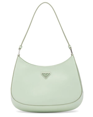 Prada Cleo Brushed Leather Shoulder Bag 1BC499 Green
