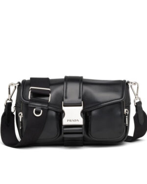 Prada Pocket Nappa Leather Bag 1BD295 Black