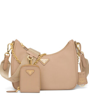 Prada Re-Edition 2005 Saffiano leather bag 1BH204 Apricot