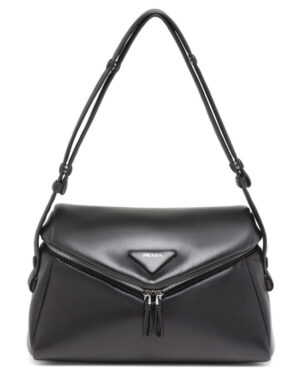 Prada Padded Nappa Leather Prada Signaux Bag 1BC165 Black