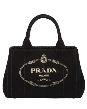 Prada Denim Tote 1BG439 Black