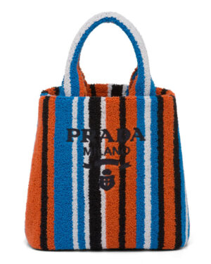 Prada Embroidered Handbag Orange