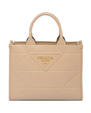 Prada Small leather Prada Symbole Bag With Topstitching 1BA379 Apricot