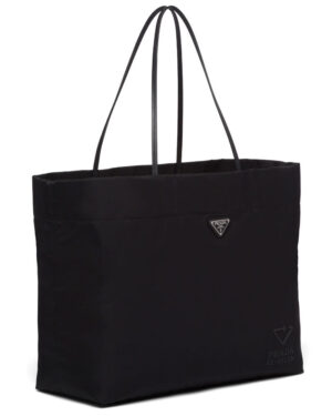Prada Recycled Nylon Medium Tote Bag Black