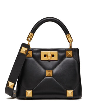 Valentino Garavani Roman Stud The Handle Bag 520 Black