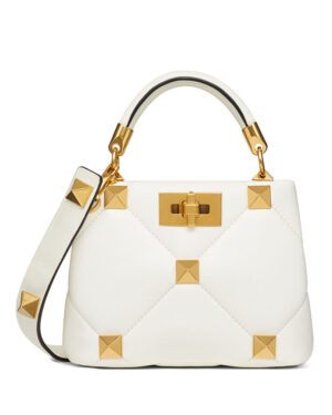 Valentino Garavani Roman Stud The Handle Bag 520 Cream