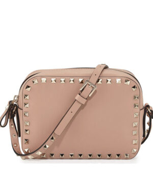 Valentino Rockstud Camera Bag Apricot