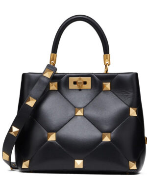 Valentino Garavani Roman Stud The Handle Bag Black