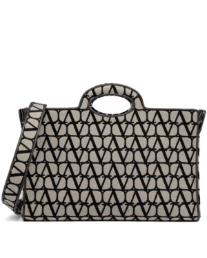 Valentino La Troisieme Toile Iconographe Shopping Bag Dark Coffee
