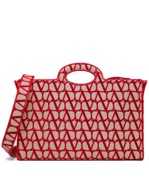 Valentino La Troisieme Toile Iconographe Shopping Bag Red