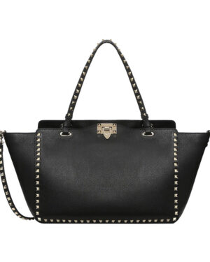 Valentino Large Rockstud Tote Black