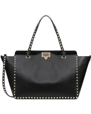 Valentino Large Rockstud Tote Black