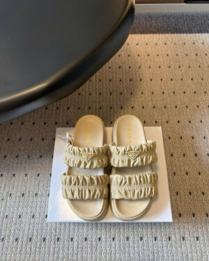Prada Matelassé Nappa Leather Flatform Women's Slides
