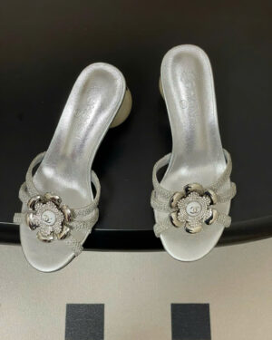 Chanel Coco Double C Logo Flower Women's Sandals