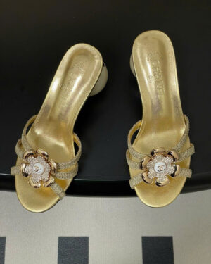 Chanel Coco Double C Logo Flower Women's Sandals