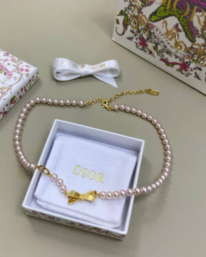 Dior Necklaces Pink Pearl New Arrivals
