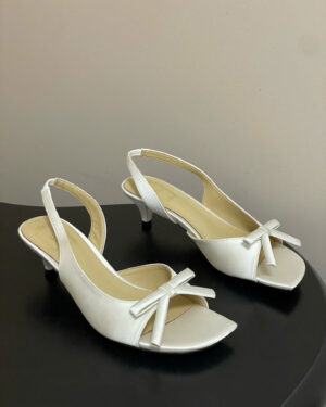 Dior Bow Heeled Slingback Sandal Soupir 4.5cm