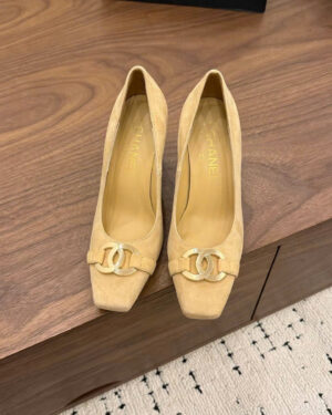 Chanel Coco Heeled Pumps Calfskin Shoes 9cm