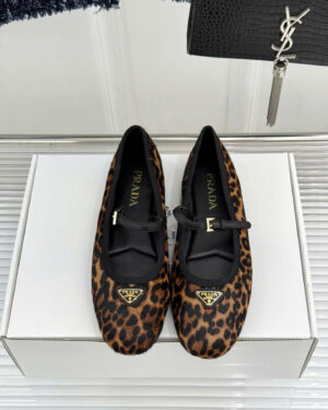 Prada Nappa Leather Ballerinas Women Flat Shoes