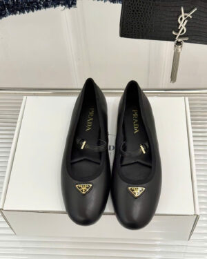 Prada Nappa Leather Ballerinas Women Flat Shoes