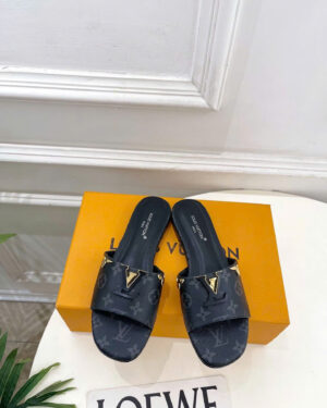 Louis Vuitton Lock It Flat Mules Monogram