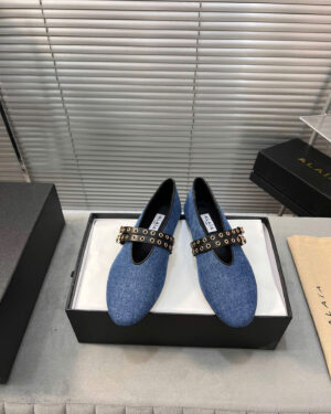 Alaïa Autre Azzedine Print Fur Ballerines Flat Shoes