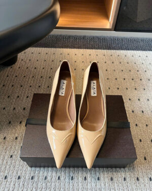 Alaïa 3D Coeur Patent Leather Pumps Shoes 9cm