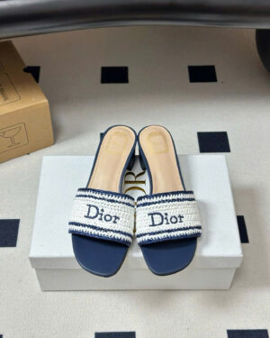 Dioriviera Dior Woven Crocheted Raffia-Effect 4cm
