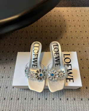 Loewe Paula's Ibiza Toy Crystal Flowers Sandals
