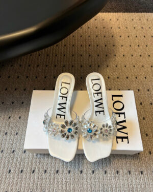 Loewe Paula's Ibiza Toy Crystal Flowers Sandals