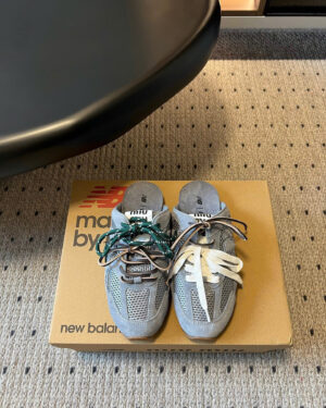 Miu Miu x New Balance 530 SL Metallic Leather Mules