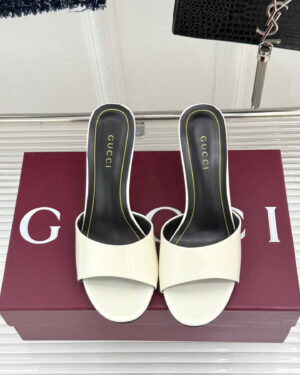 Gucci Women's Castello Slides with Bamboo Motif 7.5cm